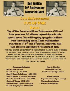 Don Eustice 50th Anniversary Memorial Event Law Enforcement Tug of War